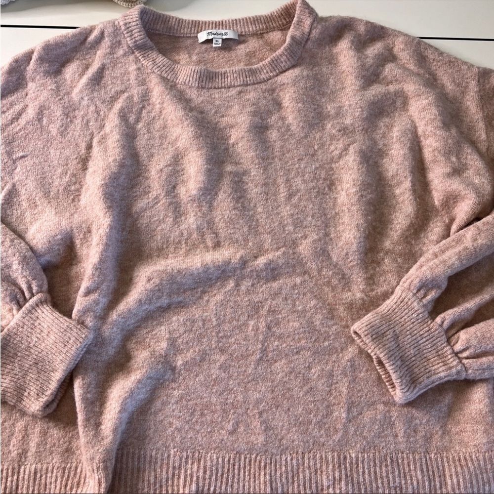 Madewell puff‎ sleeve boxy sweater xl